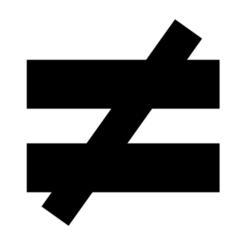 Not-equal sign